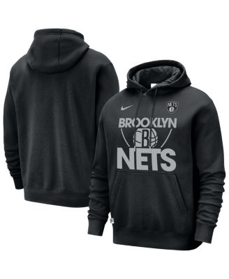 Nike - Men's Black Brooklyn Nets Courtside Club Pullover Hoodie