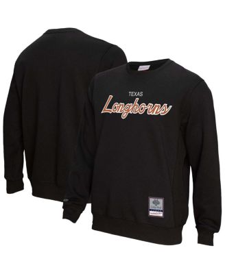 Mitchell & Ness - Men's  Black Texas Longhorns Elite Script Pullover Sweatshirt