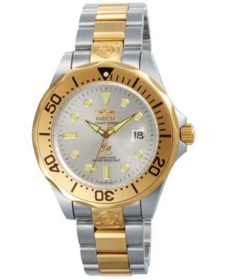 Invicta - Men's Automatic Pro Diver Two-Tone Stainless Steel Bracelet Watch 47mm 3050