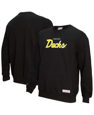 Mitchell & Ness - Men's Black Oregon Ducks Elite Script Pullover Sweatshirt