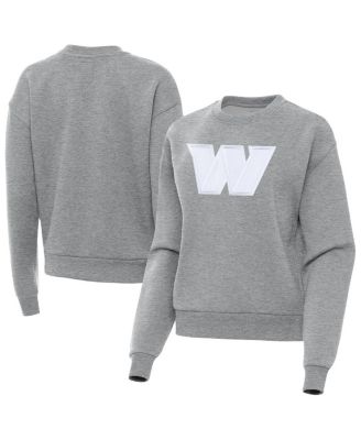 Antigua - Women's Heather Gray Washington Commanders Victory Pullover Sweatshirt