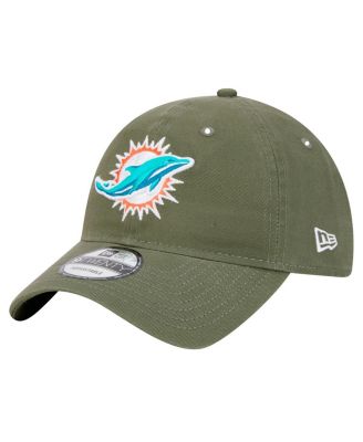 New Era - Men's Olive Miami Dolphins Main 9TWENTY Adjustable Hat
