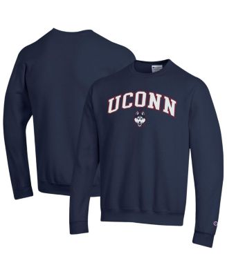 Champion - Men's Navy UConn Huskies Arch Over Logo Pullover Sweatshirt
