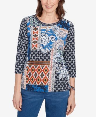 Alfred Dunner - Classics Burnout Layered-Look Top