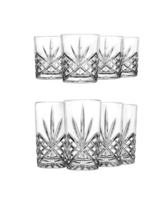 Dublin Crystal Double Old Fashion & Highball Glasses, Set of 8 image