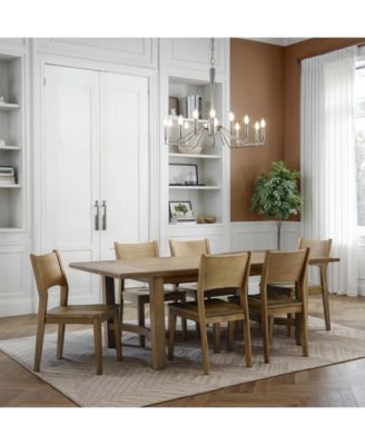 Furniture - Nordic 7-Pc Dining Set (Table + 6 Side Chairs)
