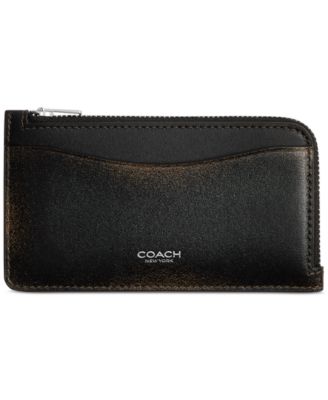 COACH - Leather New York Zip Card Case