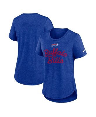 Nike - Women's Royal Buffalo Bills Script Tri-Blend T-Shirt