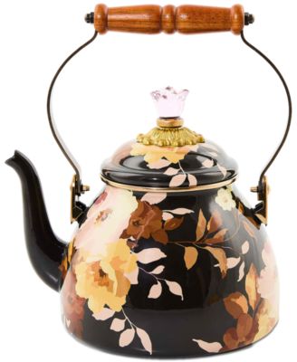 Wild Rose Brown 2-Qt. Tea Kettle image
