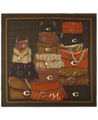 COACH - Stacked Handbag Printed Silk Scarf