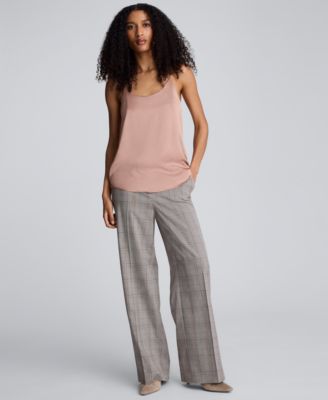 Kenneth Cole - Women's Plaid High-Rise Pants