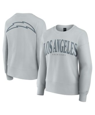 Fanatics - Women's Gray Los Angeles Chargers Elements Pullover Sweatshirt