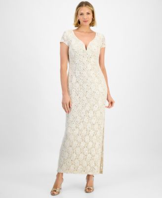 Connected - Sequined Lace Column Gown
