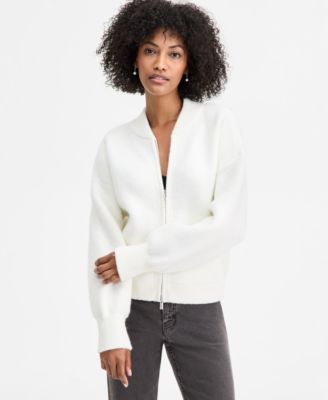 On 34th - Women's Sweater-Knit Bomber Jacket