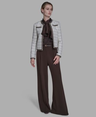 BCBG - Women's Tweed Open-Front Jacket