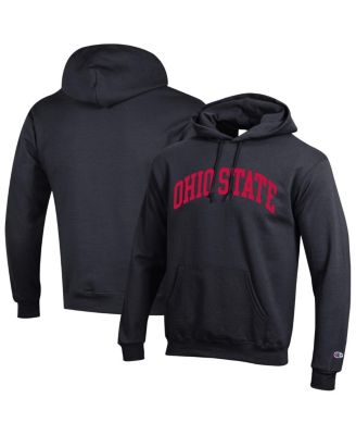 Champion - Men's Black Ohio State Buckeyes Basic Arch Fleece Pullover Hoodie