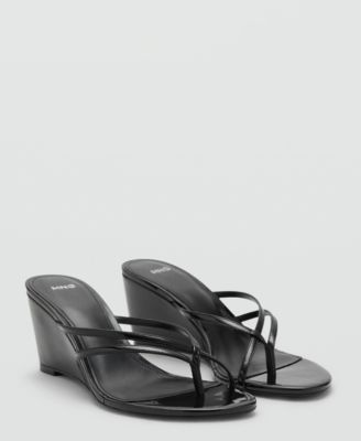 MANGO - Women's Crisscross Straps Wedge Sandals