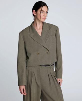 Kenneth Cole - Women's Houndstooth Cropped Jacket