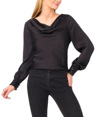 CeCe - Women's Long-Sleeve Cowl Neck Top