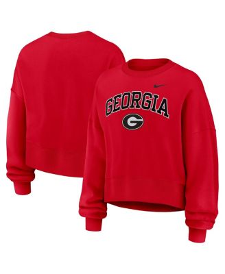Nike - Women's Red Georgia Bulldogs Oversized Phoenix Arch Pullover Sweatshirt