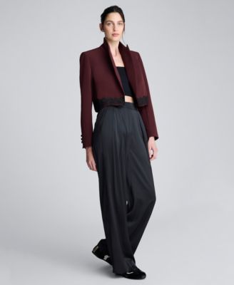 Kenneth Cole - Women's Open Front Fitted Cropped Jacket