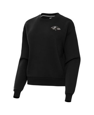 Antigua - Women's Black Baltimore Ravens Victory Pullover Sweatshirt