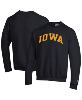 Champion - Men's Black Iowa Hawkeyes Basic Arch Fleece Pullover Sweatshirt