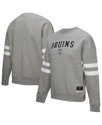 Mitchell & Ness - Women's Heather Gray Boston Bruins Logo Lightweight Pullover Sweatshirt