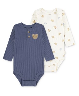 Baby Boys' Long-Sleeve Bodysuits, 2-Pack Set image