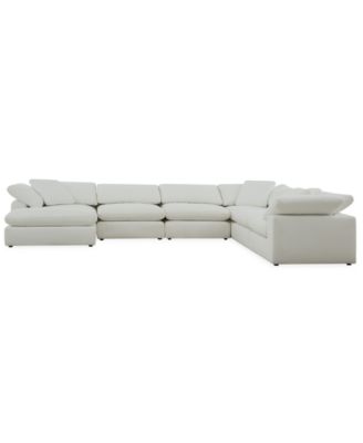 Fog 6-Pc. Fabric Chaise Sectional Sofa Set image