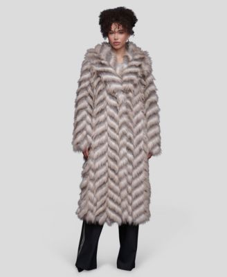 Avec Les Filles - Women's Chevron Hook and Eye Coat