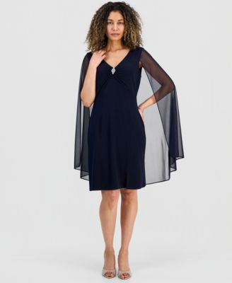 Connected - Petite Capelet Sheath Dress