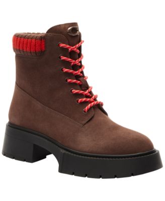 COACH - Women's Leah Platform Lace-Up Booties