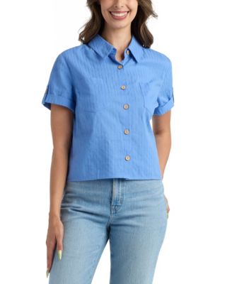 BCX - Women's Short-Sleeve Button-Up Shirt