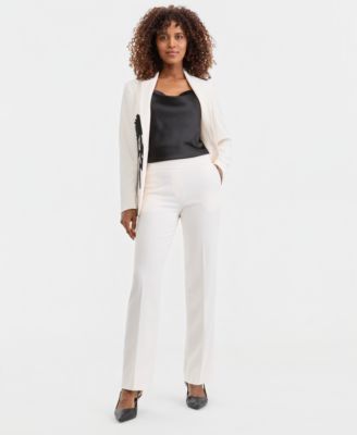 Anne Klein - Women's Mid-Rise Pull-On Straight Pants