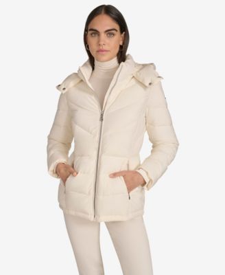 Calvin Klein - Women's Short Zip Front Puffer Coat