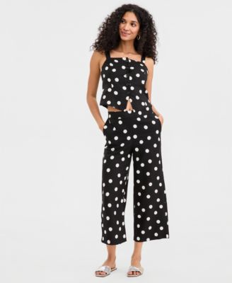On 34th - Women's Polka Dot Cropped Pants