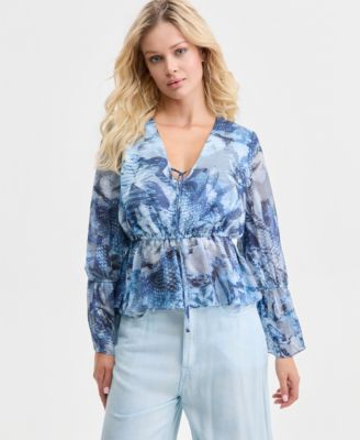 GUESS - Women's Lena Chiffon Top