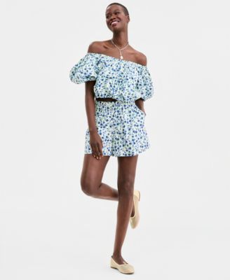 On 34th - Women's Ditsy Floral Pull-On Shorts