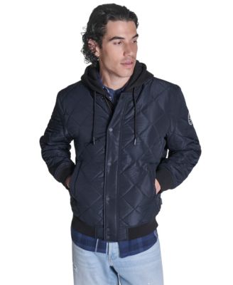 Converse - Men's Diamond Quilted Baseball Bomber Jacket