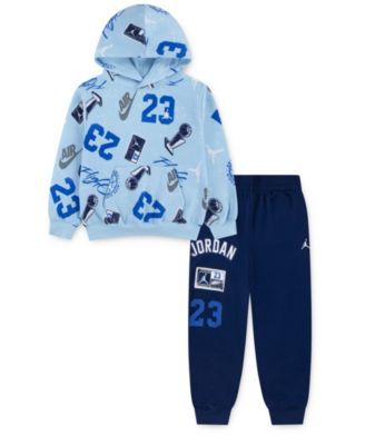 Jordan - Boys 4-7 2-Piece Printed Hoodie and Elastic Waistband Jogger Pants Set