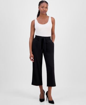 Anne Klein Essentials - Petite Cropped Pull-On Pants