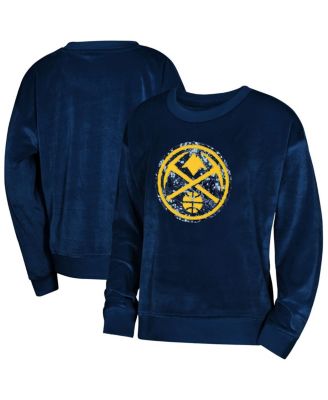 Outerstuff - Big Boys and Girls Navy Denver Nuggets Step Back Sweatshirt