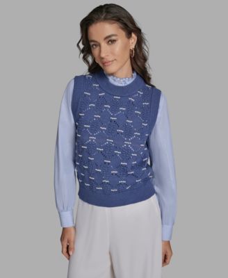 BCBG - Women's Crewneck Sleeveless Sweater