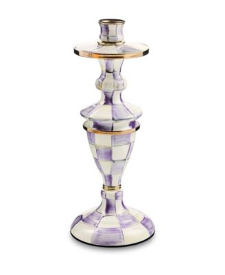 MacKenzie-Childs - Violet Check Medium Candlestick