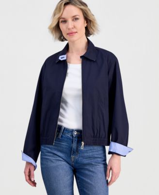 Nautica - Women's Cotton Solid Zip-Front Jacket