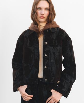 MANGO - Women's Devore Denim Jacket