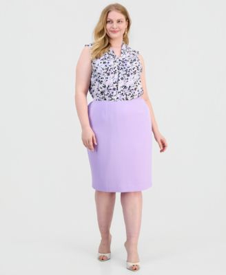 Kasper - Plus Size Slim Pencil Skirt