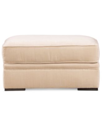 Furniture - Teddie 32" Plush Fabric Ottoman