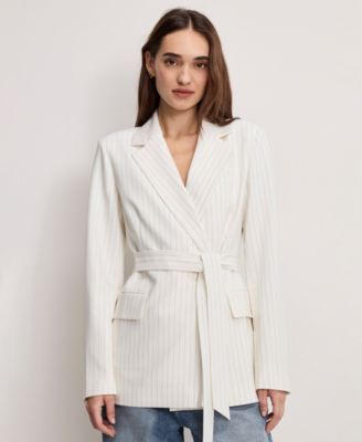 Good American - Women's Essential Suiting Belted Jacket, Regular and Plus